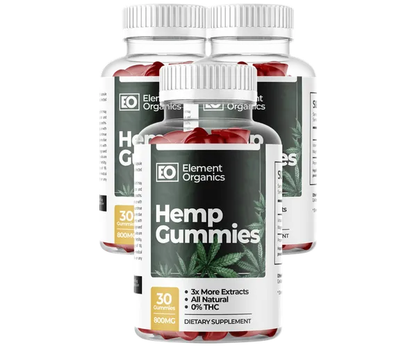 Element Organics Hemp Gummies – formule 3 flacons