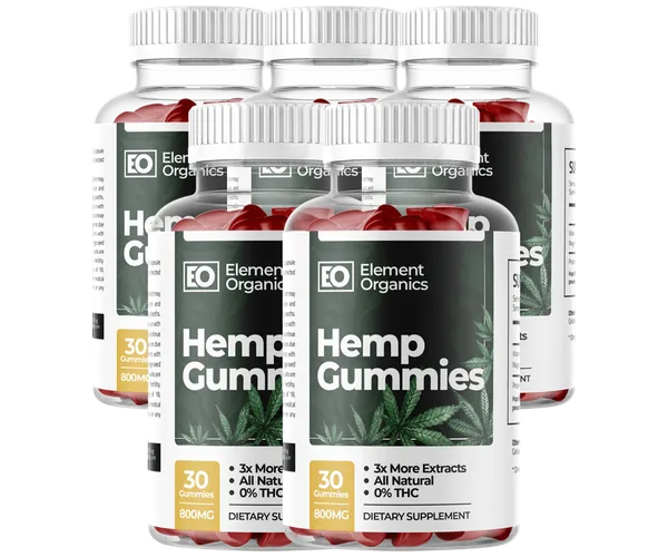 Element Organics Hemp Gummies – formule 5 flacons
